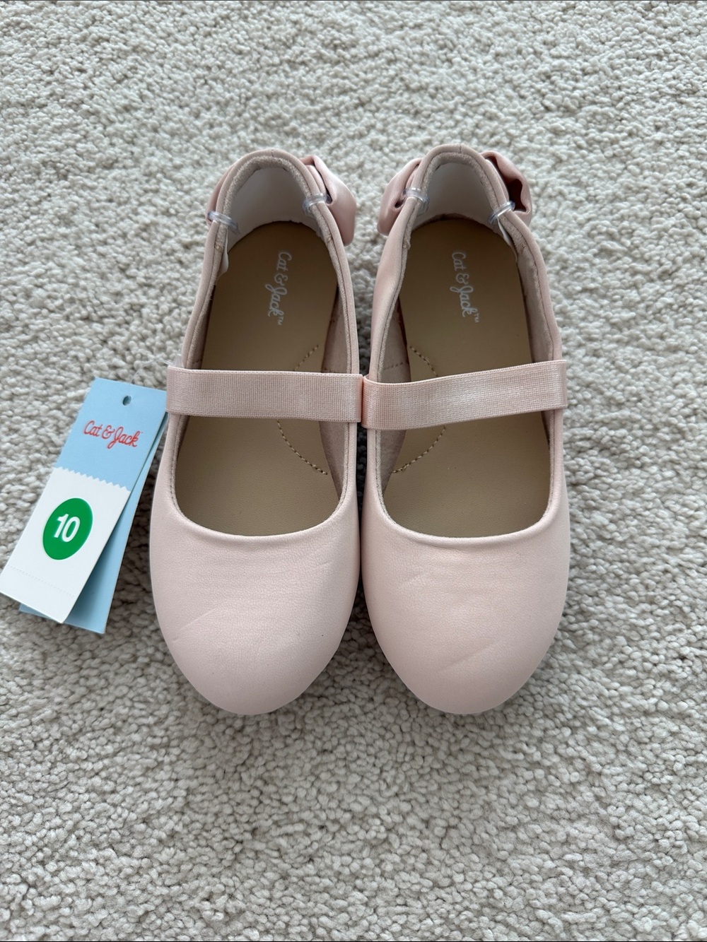 Cat & Jack Pale Pink Mary Jane Flats for Kids 10